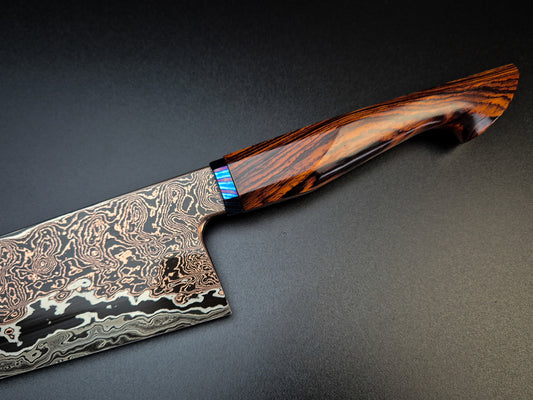 Damascus Gyuto with Timascus